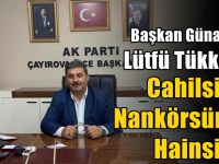 AK Çayırova'dan Lütfü Türkkan'a kınama!
