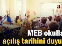MEB okulların açılış tarihini duyurdu