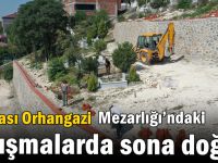 Dilovası Orhangazi Mezarlığı’ndaki çalışmalarda sona doğru