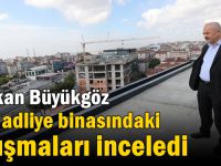 Başkan Büyükgöz eski adliye binasındaki çalışmaları inceledi