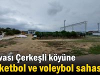 Dilovası Çerkeşli köyüne basketbol ve voleybol sahası