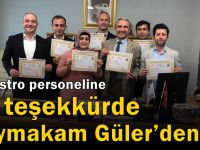 Kadastro personeline bir teşekkürde Kaymakam Güler’den