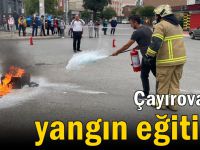 İtfaiyeden mahalle sakinlerine yangınla mücadele eğitimi