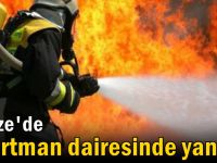 Gebze'de apartman dairesinde yangın