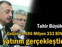 Tahir Büyükakın, Gebze’ye 696 Milyon 333 BİN TL’lik yatırım gerçekleştirdik