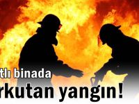 5 katlı binada korkutan yangın!