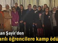 Başkan Şayir’den başarılı öğrencilere kamp ödülü