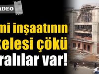 Beylikbağı'nda cami inşaatı çöktü; yaralılar var!