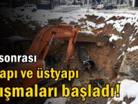 Kar sonrası altyapı ve üstyapı çalışmaları başladı!