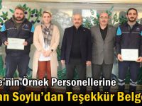 Gebze’nin Örnek Personellerine Bakan Soylu’dan Teşekkür Belgesi