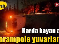 Araç şarampole yuvarlandı; 4 yaralı!