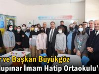 Güler ve Başkan Büyükgöz  Dumlupınar İmam Hatip Ortaokulu’nda