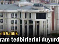 Valilik bayram tedbirlerini duyurdu