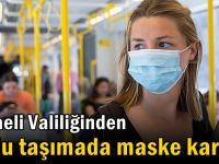 Kocaeli Valiliğinden toplu taşımada maske kararı