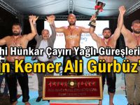Tarihi Hünkar Çayırı Yağlı Güreşlerinde  Altın Kemer Ali Gürbüz’ün