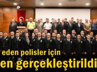 Terfi eden polisler için tören gerçekleştirildi