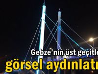 Gebze’nin üst geçitlerine görsel aydınlatma