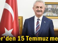 Nail Çiler'den 15 Temmuz mesajı