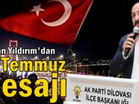 Başkan Yıldırım’dan 15 Temmuz mesajı