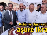 Kaymakam Güler ve Başkan Büyükgöz’den aşure ikramı