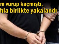 Adam vurup kaçmıştı, silahla birlikte yakalandı