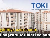 Dar gelirliye ucuz konut: TOKİ başvuru tarihleri ve şartları