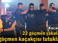 22 göçmen yakalandı, 3 göçmen kaçakçısı tutuklandı