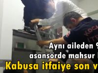 Asansör kabusuna itfaiye son verdi