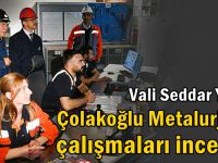 Vali Yavuz Çolakoğlu Metalurji’yi ziyaret etti