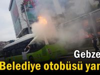 Belediye otobüsü alevler içinde kaldı!