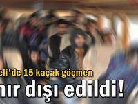 Kocaeli'de 15 kaçak göçmen sınır dışı edildi!