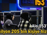 Alo 153’den 1 milyon 205 bin kişiye hizmet