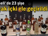 Kocaeli'de 23 şişe kaçak içki ele geçirildi