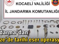 Jandarma'dan Gebze'de tarihi eser operasyonu