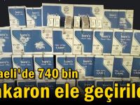 Kocaeli'de 740 bin makaron ele geçirildi