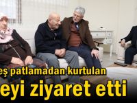 Ellibeş patlamadan kurtulan aileyi ziyaret etti