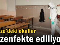 Gebze’deki okullar  dezenfekte ediliyor