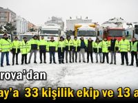 Çayırova’dan Hatay’a 33 kişilik ekip ve 13 araç