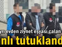 İki ayrı evden ziynet eşyası çalan zanlı tutuklandı