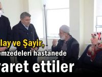 Kubilay ve Şayir, depremzedeleri hastanede ziyaret ettiler