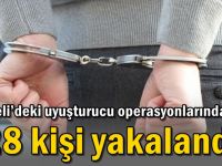 Kocaeli’deki uyuşturucu operasyonlarında 128 kişi yakalandı!