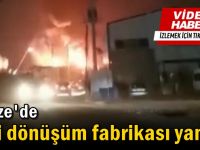 Gebze'de fabrika yangını!