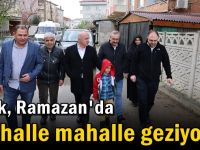 Bıyık, Ramazan'da mahalle mahalle geziyor