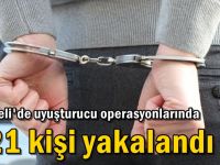Kocaeli'de uyuşturucu operasyonlarında 121 kişi yakalandı