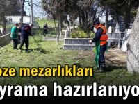 Gebze mezarlıkları  bayrama hazırlanıyor