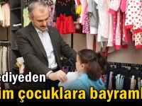 Belediyeden yetim çocuklara bayramlık