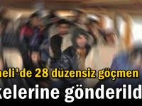 Kocaeli'de 28 düzensiz göçmen ülkelerine gönderildi