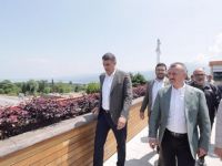 Başkan Büyükakın hizmete giren üst geçitlerde incelemelerde bulundu