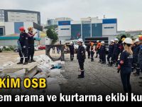 GEBKİM OSB Deprem Arama ve Kurtarma Ekibi Kurdu