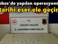 Gebze'de tarihi eser operasyonu